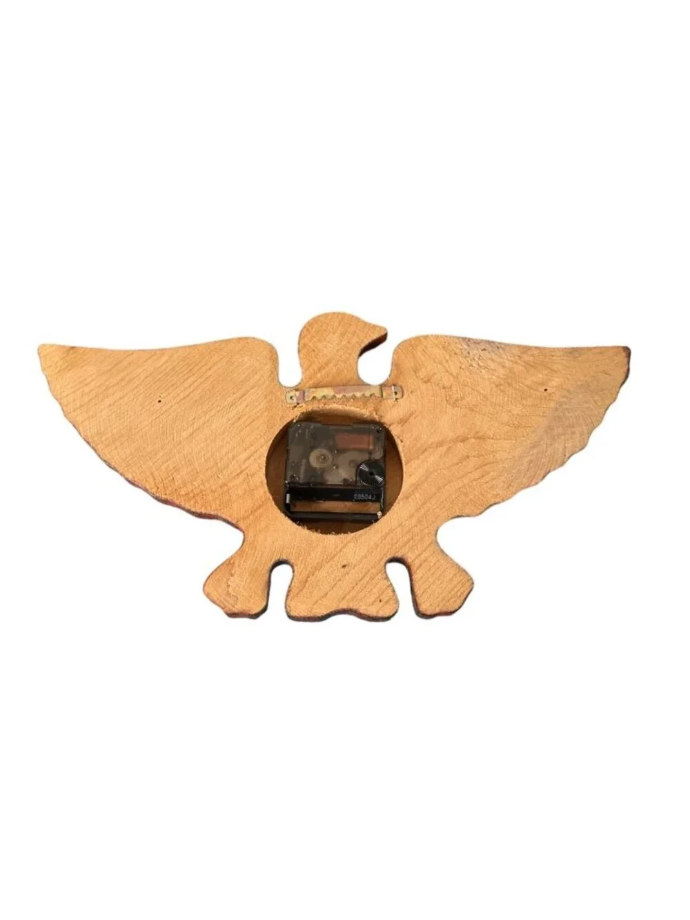 Americana Rustic Wooden Eagle Wall Decor Vintage Brass Detailing READ